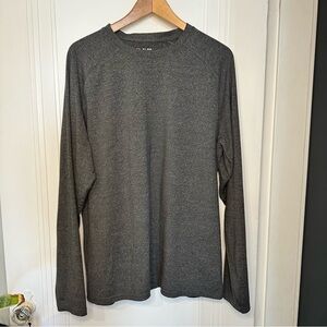 Men's 01.ALGO UV SPF 40 Moisture Wicking Performance Shirt LS Gray Size XL